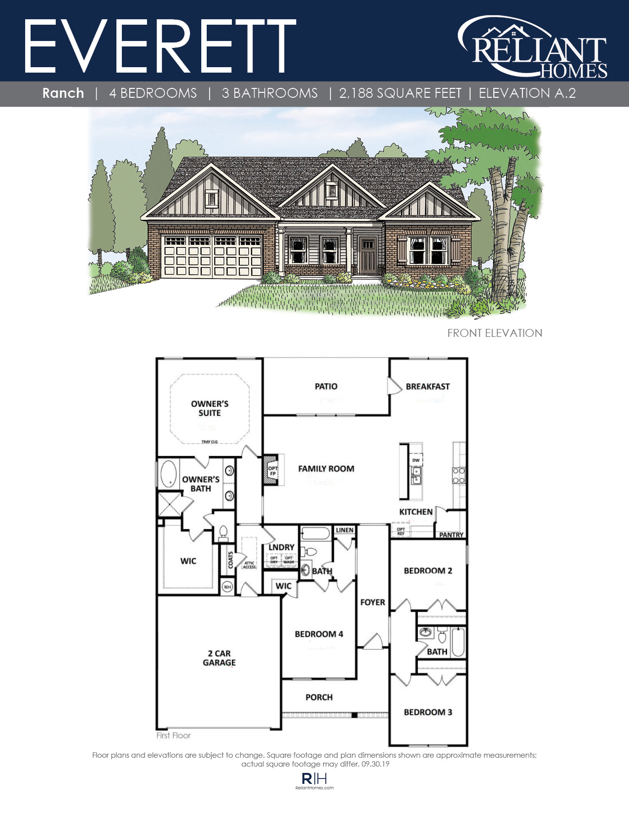 553 Belle Woode New Home In Monroe GA Reliant Homes